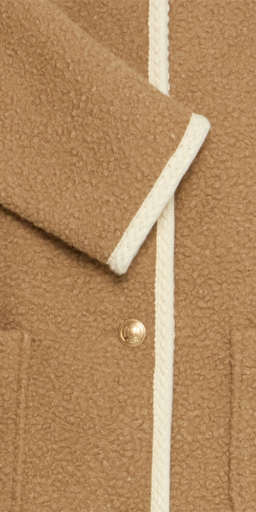 B.Young Bouclé Jacket, camel