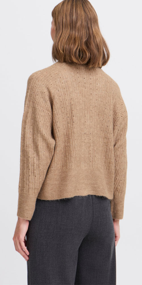 B.Young Button Cardy, walnut
