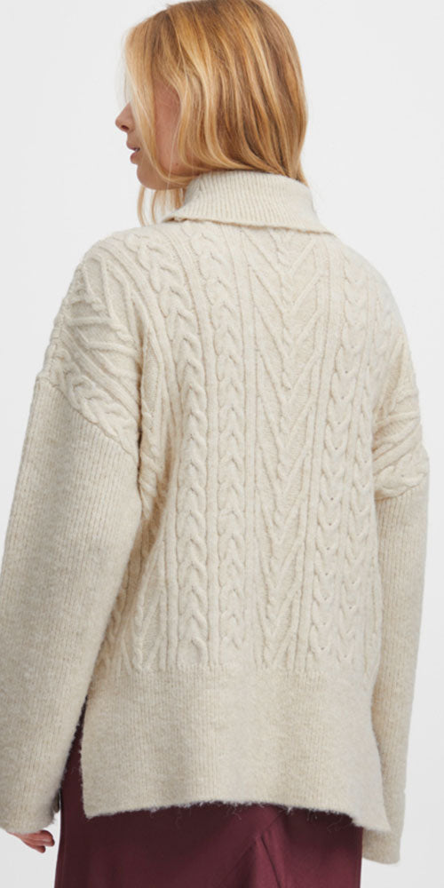 B.Young Cable Turtleneck Sweater