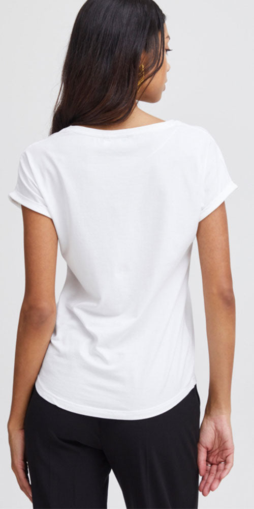 B.Young Relaxed Crew Neck Tee, white