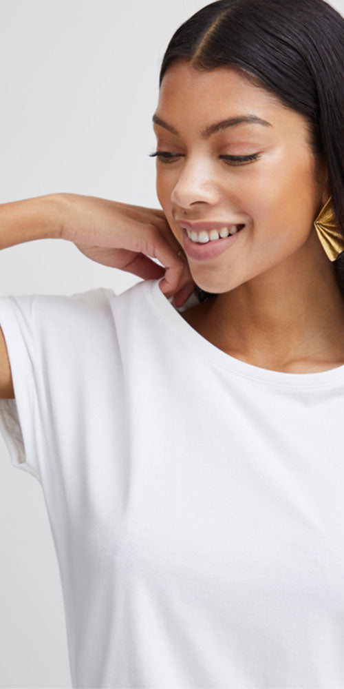 B.Young Relaxed Crew Neck Tee, white