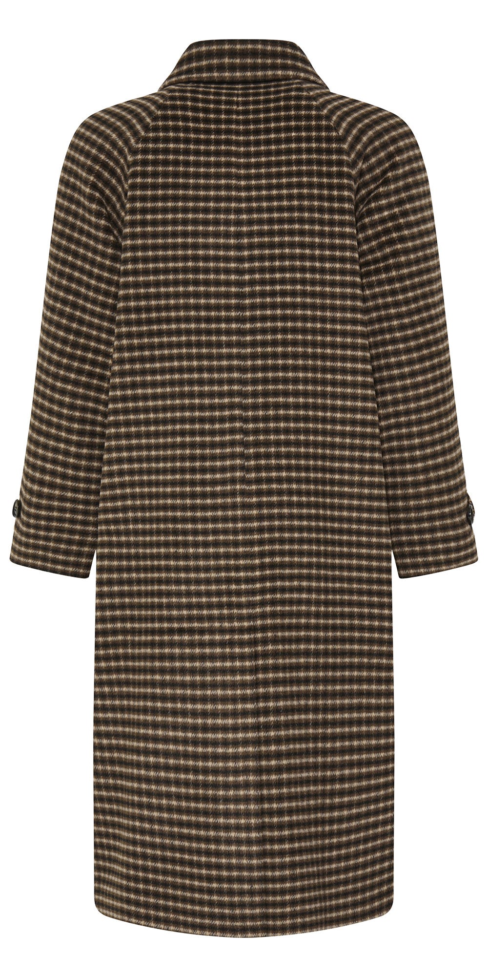 B.Young Check Coat, brown/navy