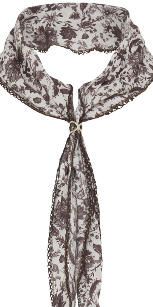 B.Young Cinched Scarf, brown floral