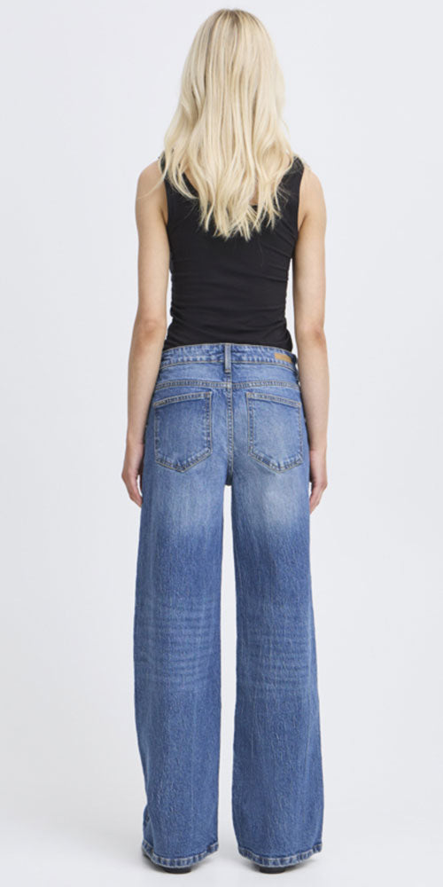 B.Young Classic Wide Jeans Long, medium wash