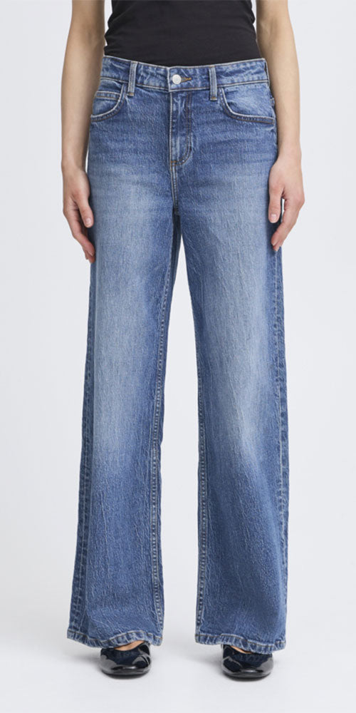 B.Young Classic Wide Jeans Long, medium wash