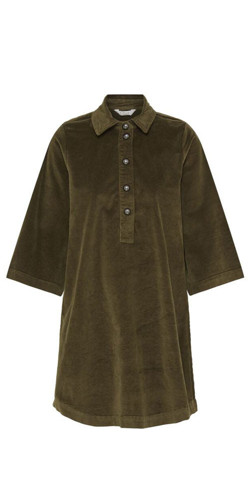 B.Young Corduroy Shift Dress, moss green