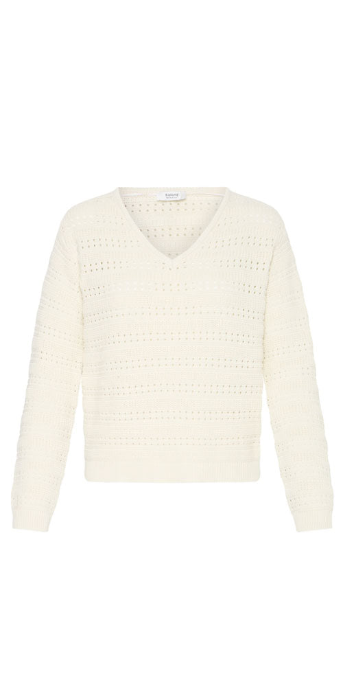 B.Young Cotton V-Neck Pullover, birch