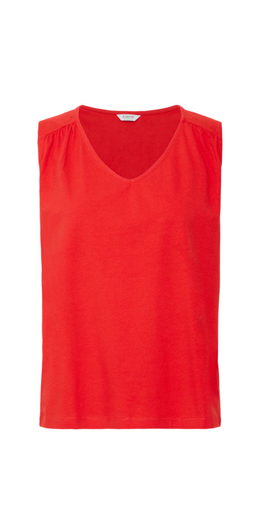 B.Young Cotton V-neck Tank, red