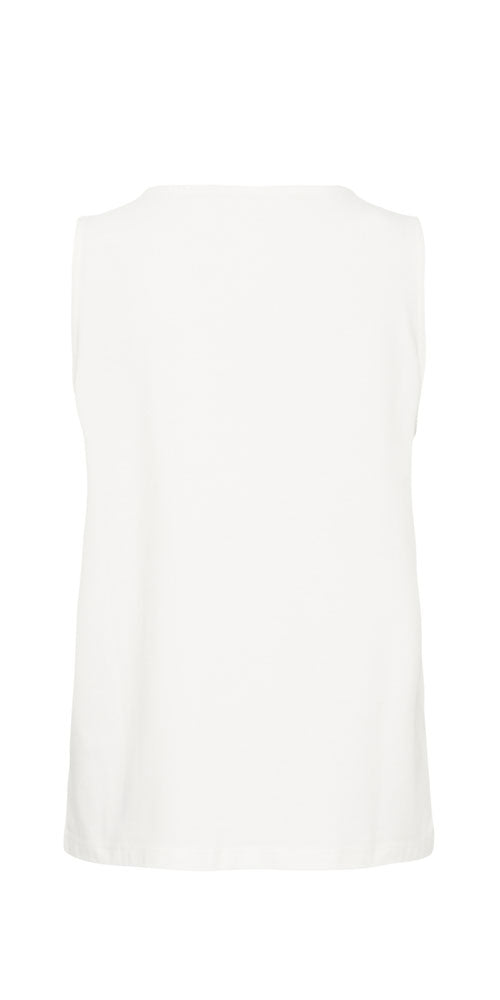 B.Young Cotton V-neck Tank, white
