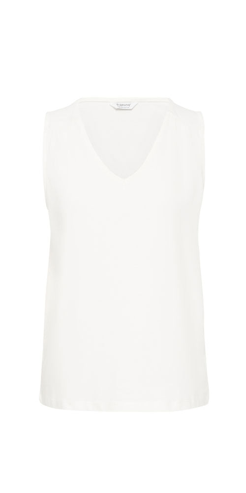 B.Young Cotton V-neck Tank, white