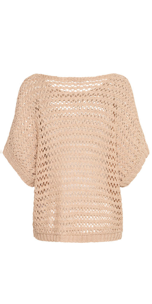 B.Young Crochet Mesh Pullover
