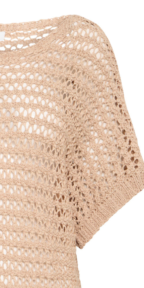 B.Young Crochet Mesh Pullover