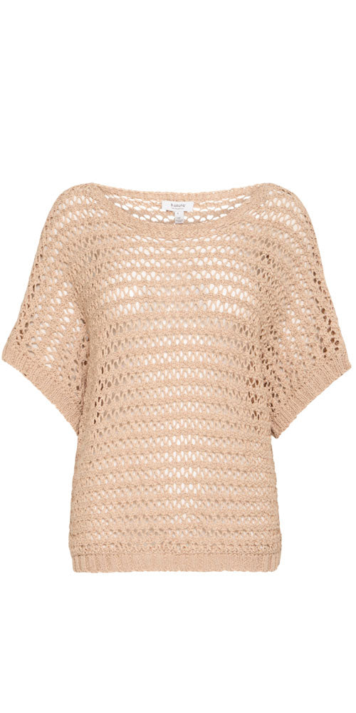 B.Young Crochet Mesh Pullover