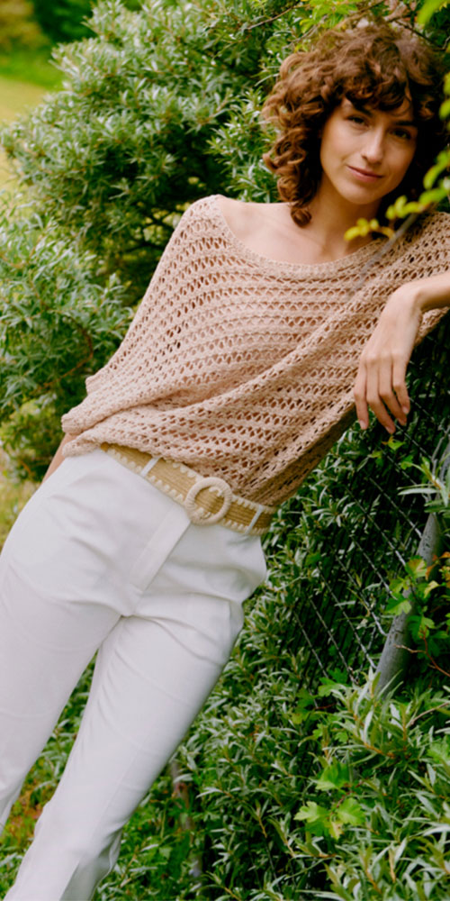 B.Young Crochet Trim Belt