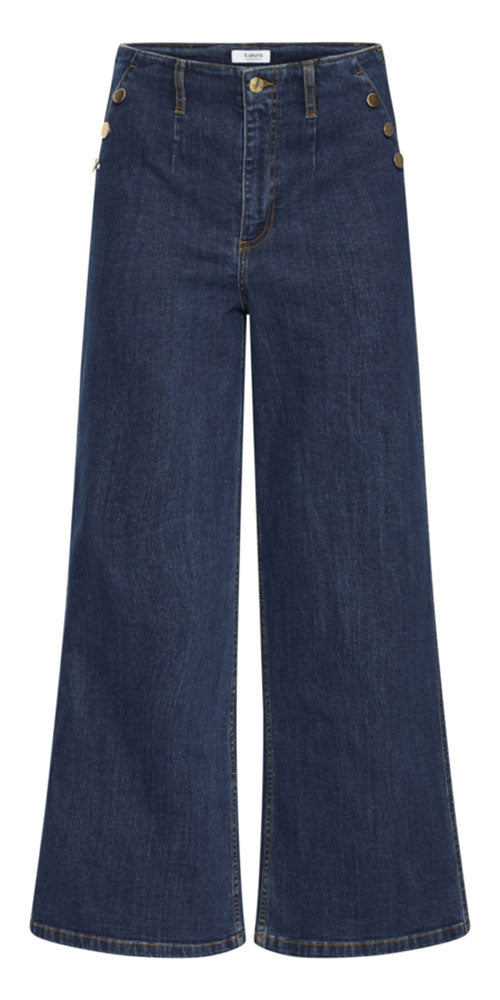 B.Young Cropped Button Jeans