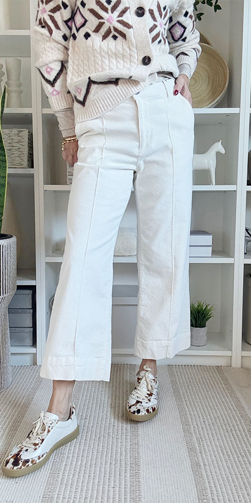 B.Young Cropped Corduroy Pants, birch