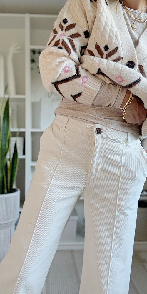 B.Young Cropped Corduroy Pants, birch