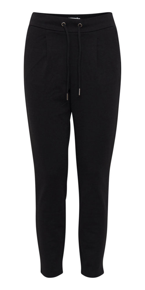 Black knit joggers sales