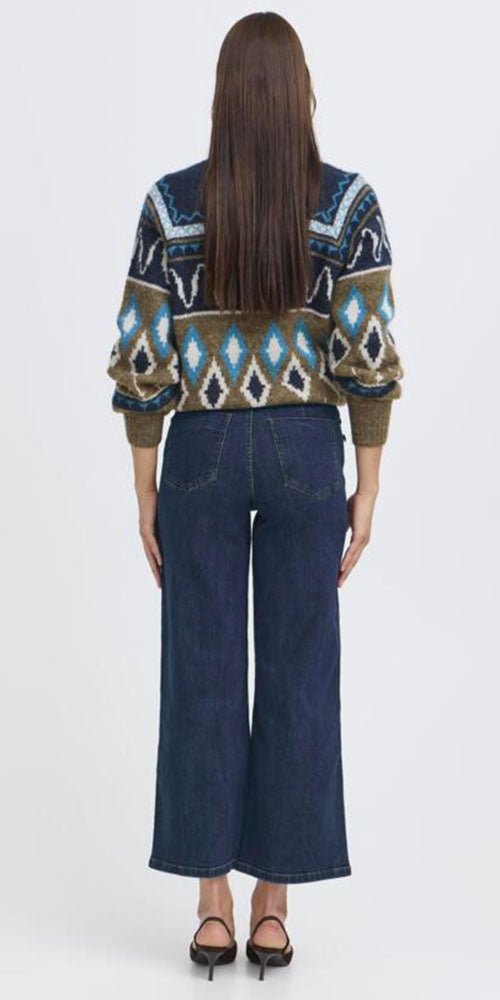 B.Young Cropped Button Jeans