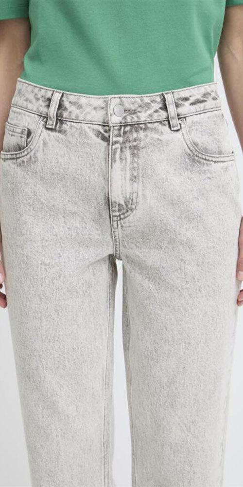 B.Young Cuffed Jeans, washed grey
