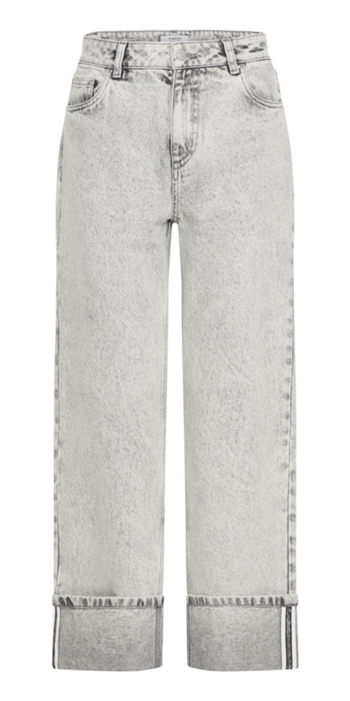 B.Young Cuffed Jeans, washed grey