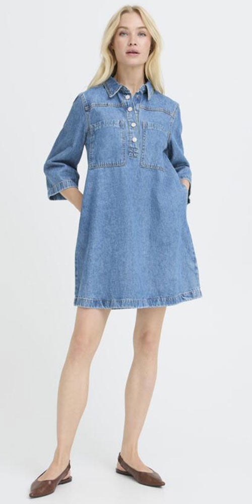 B.Young Denim Shift Dress