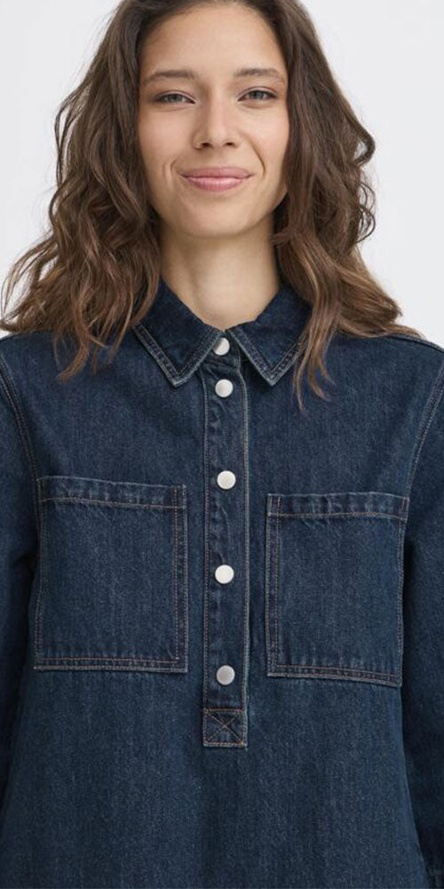B.Young Denim Shift Dress