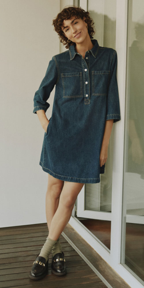 B.Young Denim Shift Dress