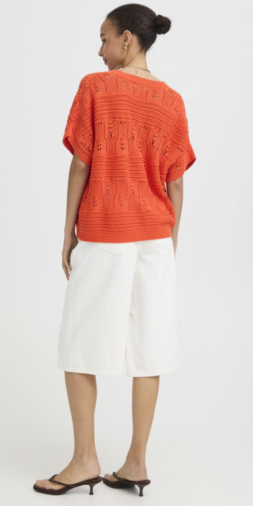 B.Young Dolman Sweater Vest, tangerine