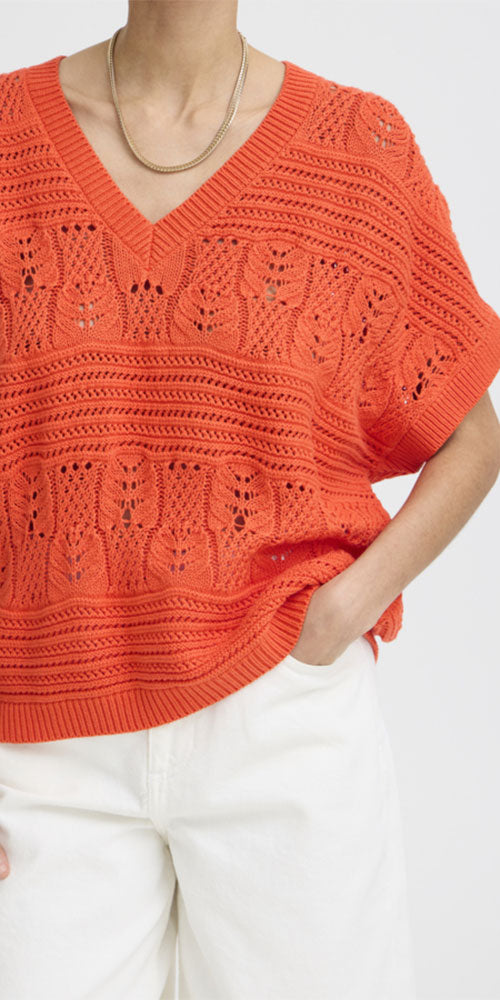 B.Young Dolman Sweater Vest, tangerine