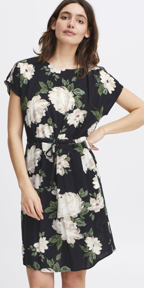 B.Young Drawstring Dress, roses