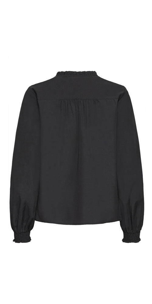 B.Young Embroidered Blouse, black/white