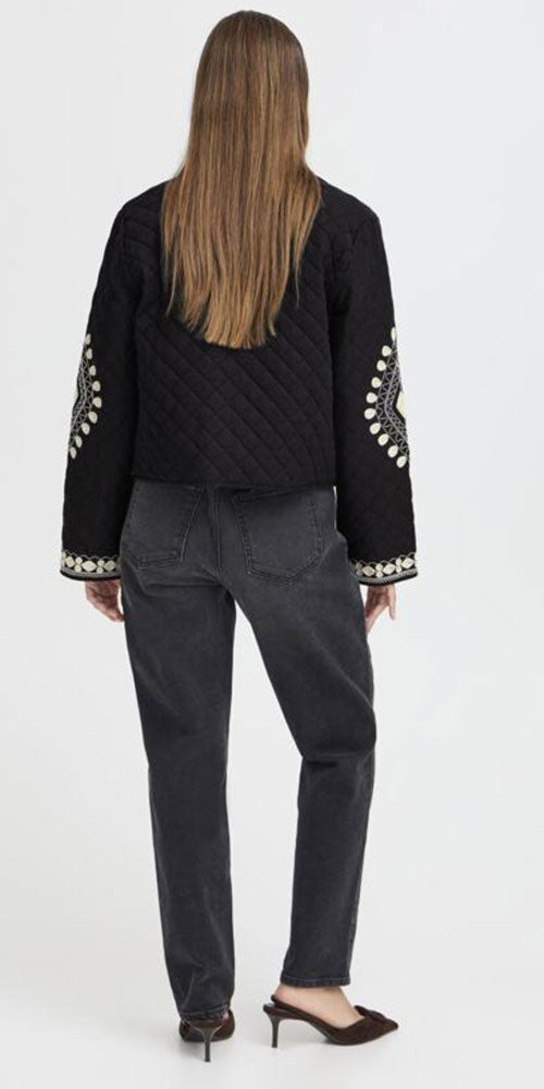 B.Young Embroidered Quilted Jacket