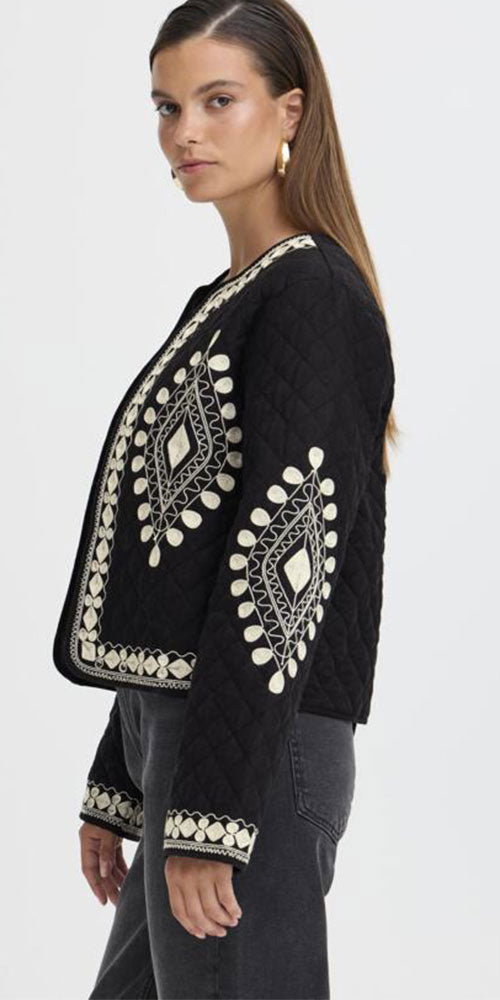 B.Young Embroidered Quilted Jacket