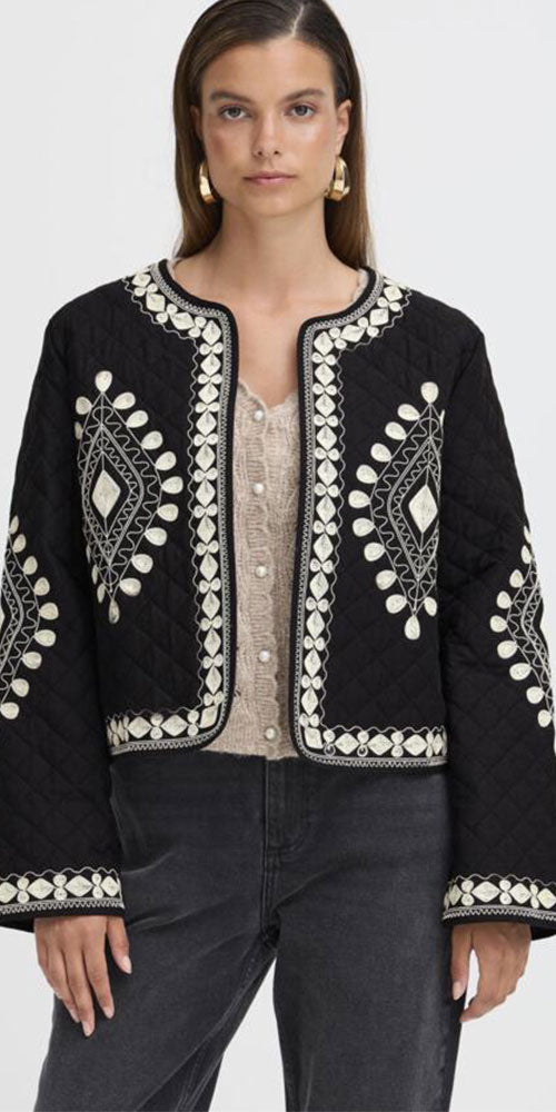 B.Young Embroidered Quilted Jacket