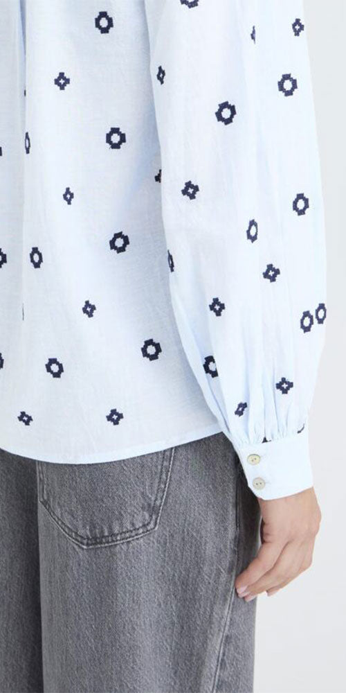 B.Young Embroidered Cotton Tunic Shirt