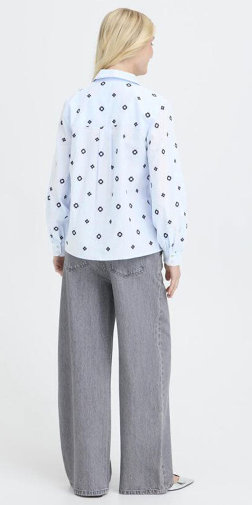 B.Young Embroidered Cotton Tunic Shirt