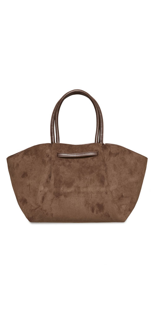 B.Young Faux Suede Shopper, chocolate brown