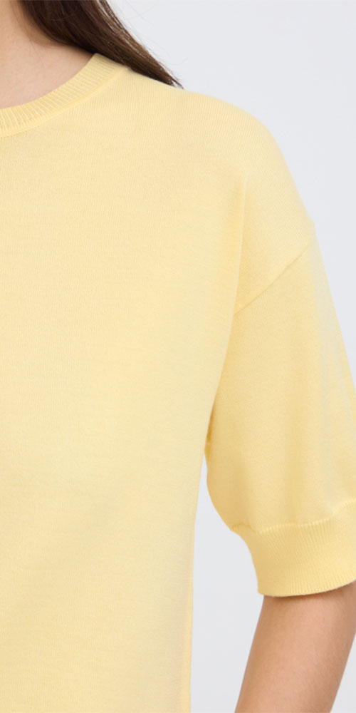 B.Young Fine Knit Sweater Tee, butter yellow
