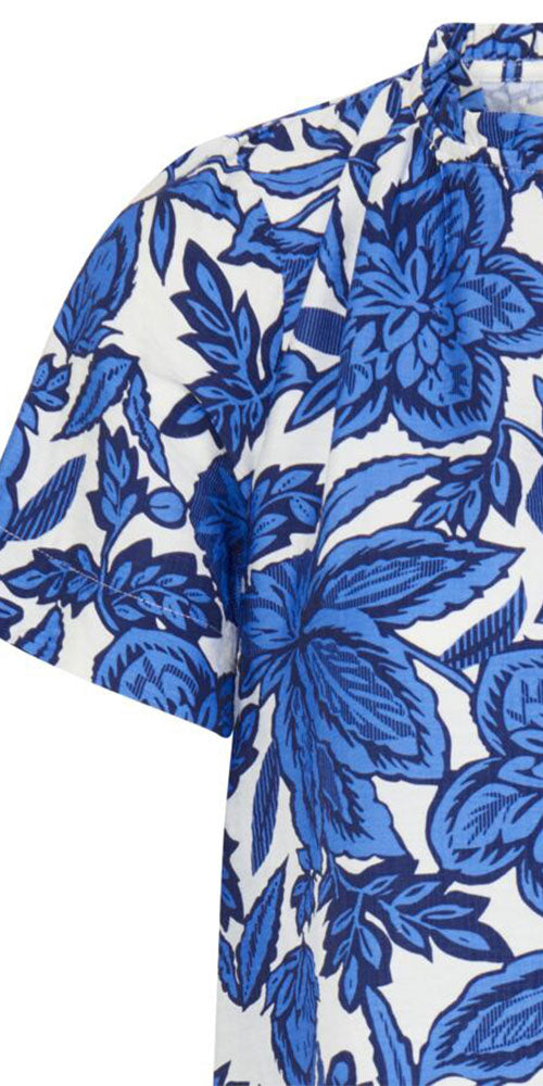 B.Young Floral Tunic Blouse, azure blue