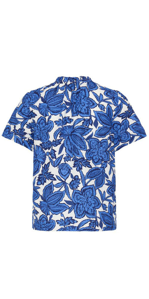 B.Young Floral Tunic Blouse, azure blue