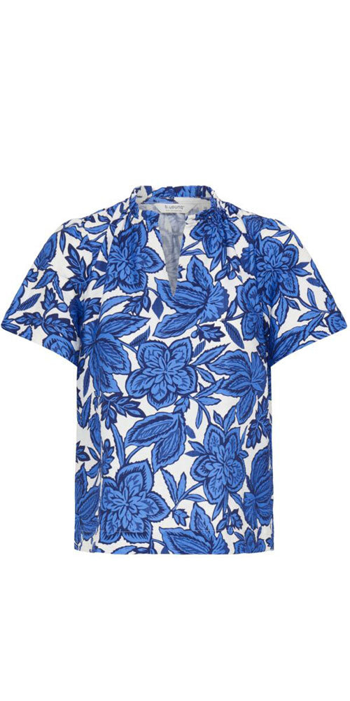 B.Young Floral Tunic Blouse, azure blue