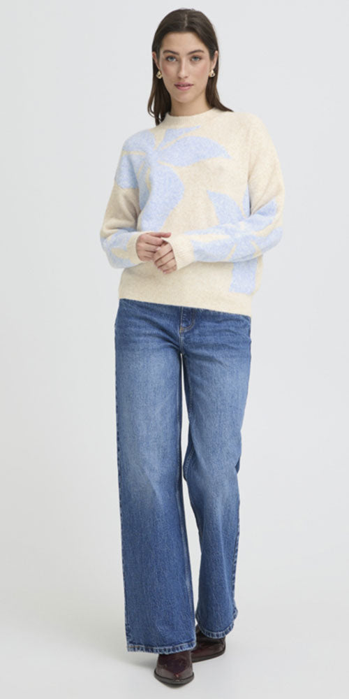 B.Young Starflower Sweater, light blue