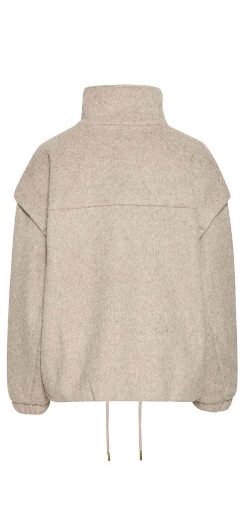 B.Young Funnel Neck Bomber, oatmeal