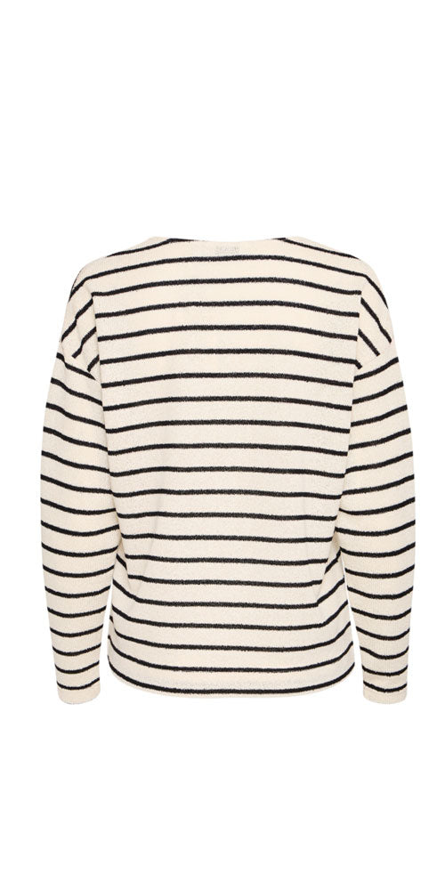 B.Young Gauzy Knit Striped Sweater