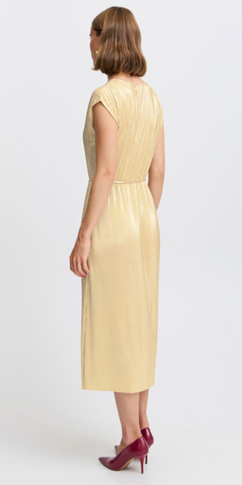 B.Young Gilded Pleat Dress