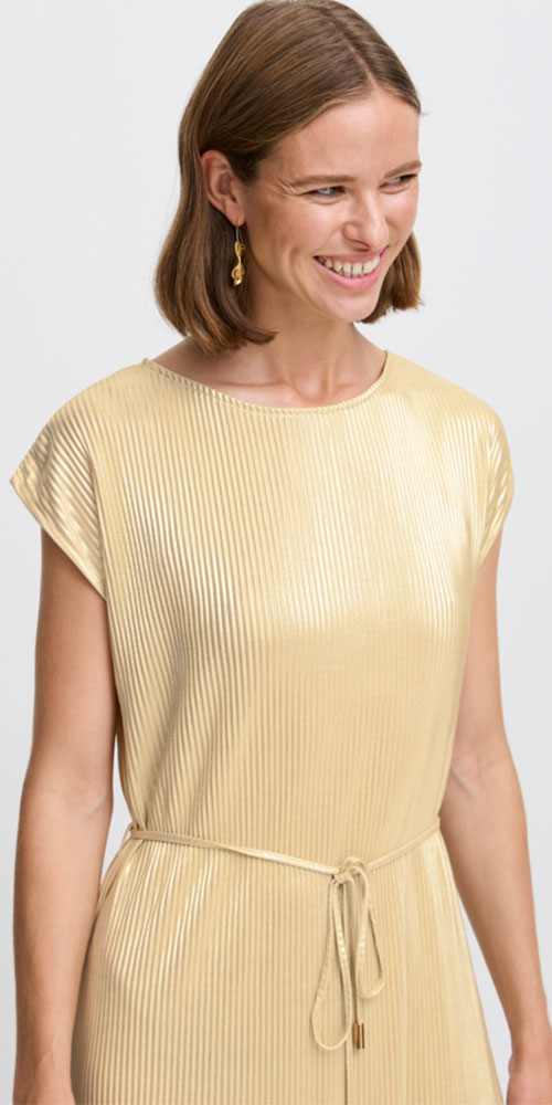 B.Young Gilded Pleat Dress