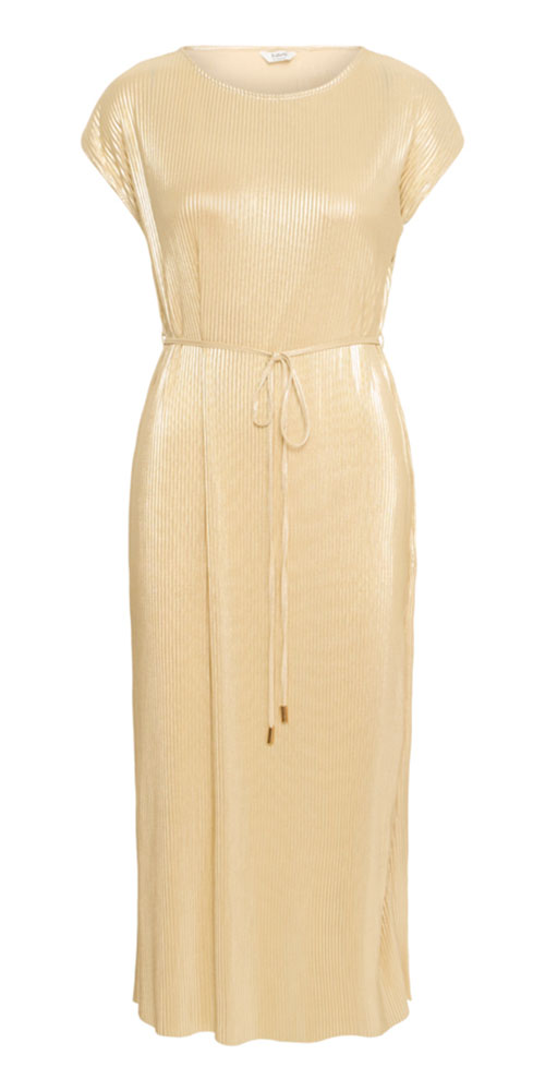 B.Young Gilded Pleat Dress