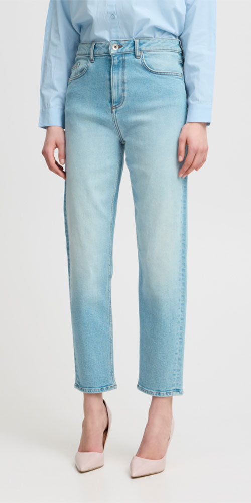 B.Young High Waist Relaxed Jeans, light wash