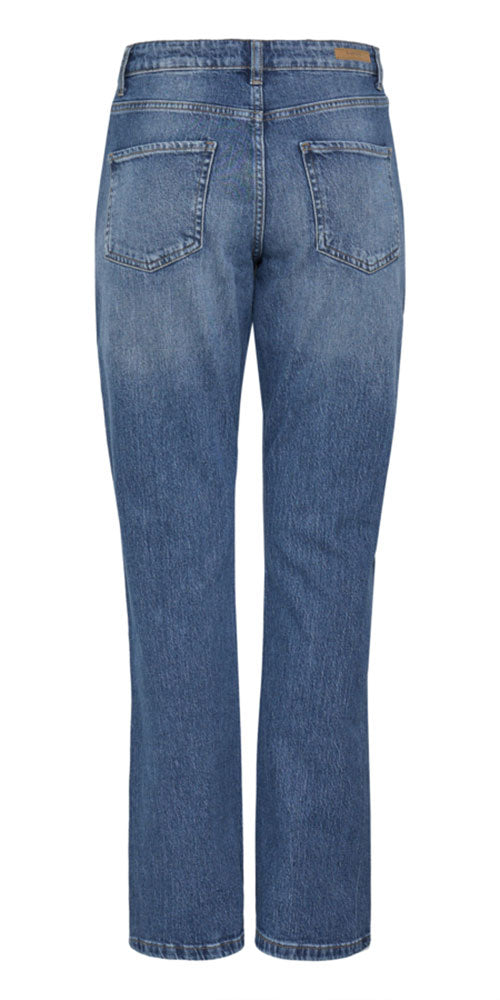 B.Young High Rise Boot Cut Jeans, mid-blue